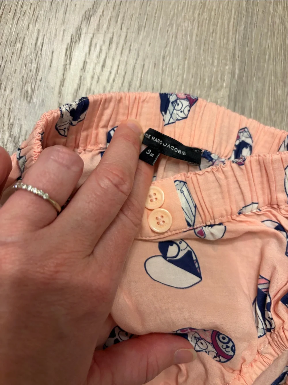 Baby Little Marc Jacobs Peach Heart Bloomers/Diaper Cover- NWOT- 3 Months